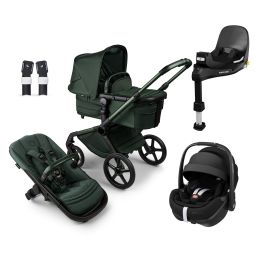 Bugaboo Fox 5 Complete Noir Limited Edition Midnight Green Pebble 360 Pro2 Car Seat Bundle