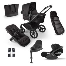 Bugaboo Fox 5 Complete Noir Limited Edition Moonlight Black Cybex Cloud T Car Seat Bundle & Accessory Bundle