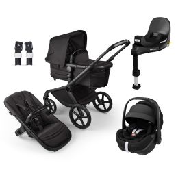 Bugaboo Fox 5 Complete Noir Limited Edition Moonlight Black Pebble 360 Pro2 Car Seat Bundle