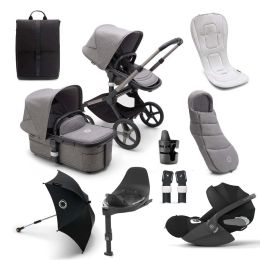 Bugaboo Fox 5 Complete Grey Melange Cybex Cloud T Ultimate Bundle 