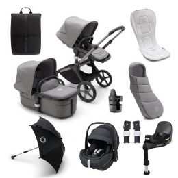 Bugaboo Fox 5 Complete Grey Melange Maxi Cosi Pebble 360 Pro Ultimate Bundle