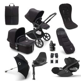 Bugaboo Fox 5 Complete Midnight Black With Cybex Cloud T + Base Ultimate Bundle