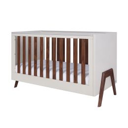 Tutti Bambini Fuori Cot Bed Warm Walnut/White Sand