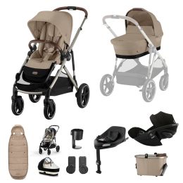 Cybex Gazelle S 11 Piece Bundle With Cloud G Car Seat & Base Almond Beige
