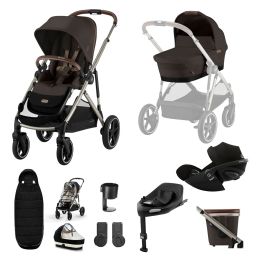 Cybex Gazelle S 11 Piece Bundle With Cloud G Car Seat & Base Chocolate Brown