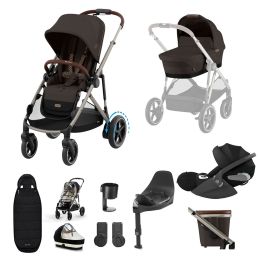 Cybex eGazelle S 11 Piece Bundle With Cloud T Car Seat & Base Chocolate Brown