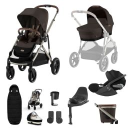 Cybex Gazelle S 11 Piece Bundle With Cloud T Car Seat & Base Chocolate Brown