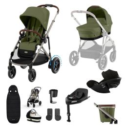 Cybex eGazelle S 11 Piece Bundle With Cloud G Car Seat & Base Moss Green