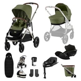 Cybex Gazelle S 11 Piece Bundle With Cloud G Car Seat & Base Moss Green