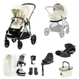 Cybex Gazelle S 11 Piece Bundle With Cloud T Car Seat & Base Seashell Beige