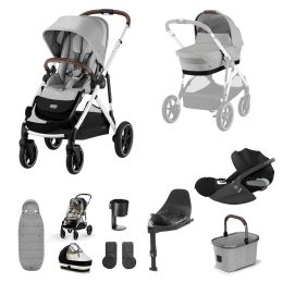 Cybex Gazelle S 11 Piece Bundle With Cloud T Car Seat & Base Stone Grey