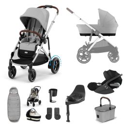 Cybex eGazelle S 11 Piece Bundle With Cloud T Car Seat & Base Stone Grey