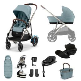 Cybex eGazelle S 11 Piece Bundle With Cloud G Car Seat & Base Stormy Blue