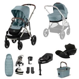 Cybex Gazelle S 11 Piece Bundle With Cloud G Car Seat & Base Stormy Blue