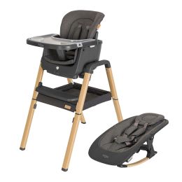 Tutti Bambini Nova Evolutionary Highchair With Rocker Bundle Grey/Oak