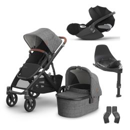 UPPAbaby VISTA V3 Travel System Bundle With Cybex Cloud T Car Seat & Base Greyson