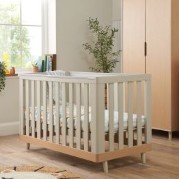 Tutti Bambini Hygge Mini Cot Bed Light Oak/White Sand