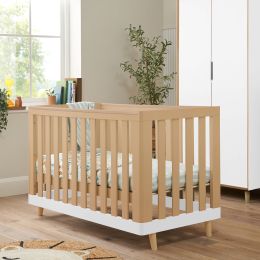 Tutti Bambini Hygge Mini Cot Bed White/Light Oak