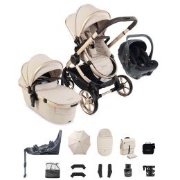 iCandy Peach 8 Editions Complete Bundle With Cocoon 360 Car Seat & Base Biscotti