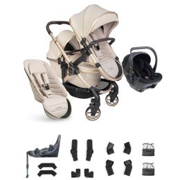 iCandy Peach 8 Editions Double Pushchair And Carrycot With Cocoon 360 Car Seat & Base Biscotti