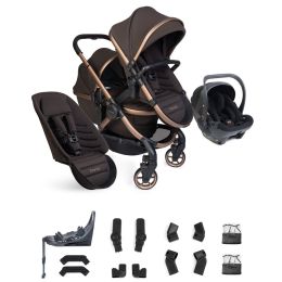 iCandy Peach 8 Editions Double Pushchair And Carrycot With Cocoon 360 Car Seat & Base Pecan