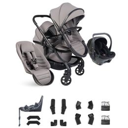 iCandy Peach 8 Double Pushchair And Carrycot With Cocoon 360 Car Seat & Base Porcini