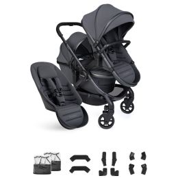 iCandy Peach 8 Double Pushchair And Carrycot Grey