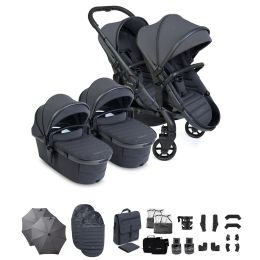 iCandy Peach 8 Twin Complete Bundle Grey