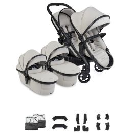 iCandy Peach 8 Twin Pushchair And Carrycot Taupe