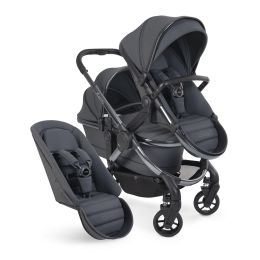 iCandy Peach 7 Double Pram & Pushchair Dark Grey