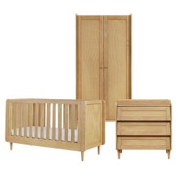 Tutti Bambini Japandi Cot Bed 3 Piece Room Set Light Oak