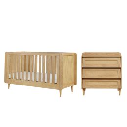 Tutti Bambini Japandi Cot Bed 2 Piece Room Set Light Oak