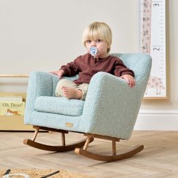 Tutti Bambini Jonah Mini Me Children's Rocking Chair Boucle Ocean Stone