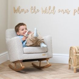 Tutti Bambini Jonah Mini Me Children's Rocking Chair Boucle Mushroom