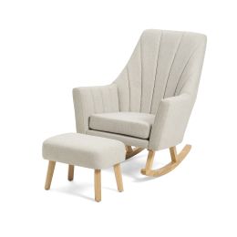 Tutti Bambini Jonah Rocking Chair & Footstool Pebble Grey