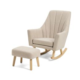 Tutti Bambini Jonah Rocking Chair & Footstool Stone Natural