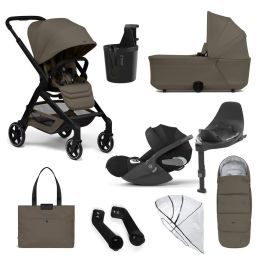 Joolz Hub 2 8 Piece Bundle With Cybex Cloud T Car Seat & Isofix Base Hazel Brown