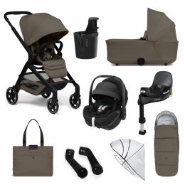 Joolz Hub 2 8 Piece Bundle With Maxi Cosi Pebble 360 Pro2 Car Seat & Isofix Base Hazel Brown