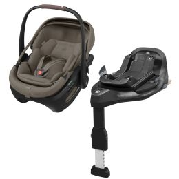 Maxi Cosi Coral Slide Pro Car Seat & FamilyFix Slide Pro Base Oak Truffle
