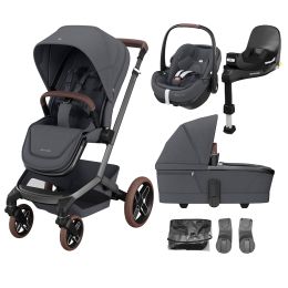 Maxi Cosi Fame Travel System With Pebble 360 Pro Car Seat Twillic Graphite