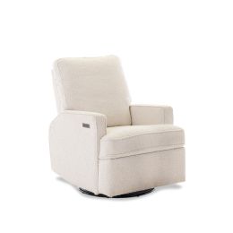 Obaby Madison Electric Swivel Glider Recliner Chair Boucle Style