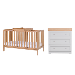 Tutti Bambini Malmo 2 Piece Room Set Dove Grey/Oak