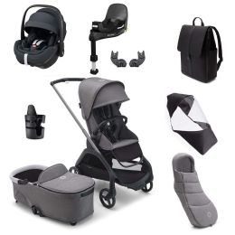 Bugaboo Dragonfly Maxi Cosi Pebble 360 Pro Ultimate Bundle Grey Melange