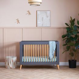 Obaby Maya Mini Cot Slate And Natural