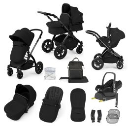 Ickle Bubba Stomp Luxe 12 Piece Maxi Cosi Cabrio Travel System Bundle Midnight