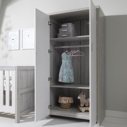 Tutti Bambini Modena Wardrobe Grey Ash/White