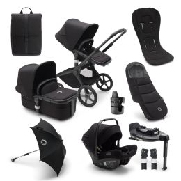 Bugaboo Fox 5 Complete Midnight Black Turtle Air Ultimate Bundle