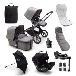 Bugaboo Fox 5 Complete Grey Melange Turtle Air Ultimate Bundle