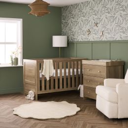 Obaby Nika Cot Bed 2 Piece Room Set Oak