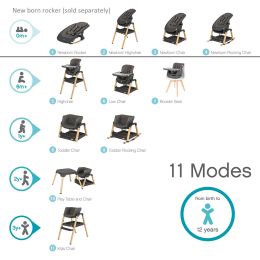 Tutti Bambini Nova Evolutionary Highchair Grey/Oak